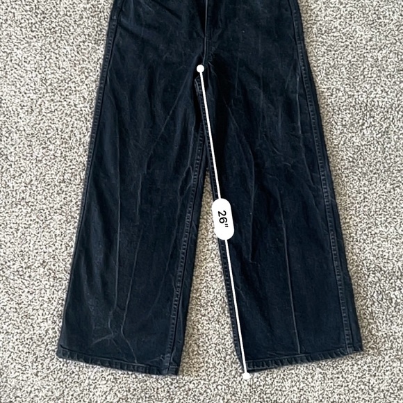 Sézane Le Crop Jeans – High Waisted Wide Leg – Black – Size EU 34 (US 2/XS) - Picture 13 of 13